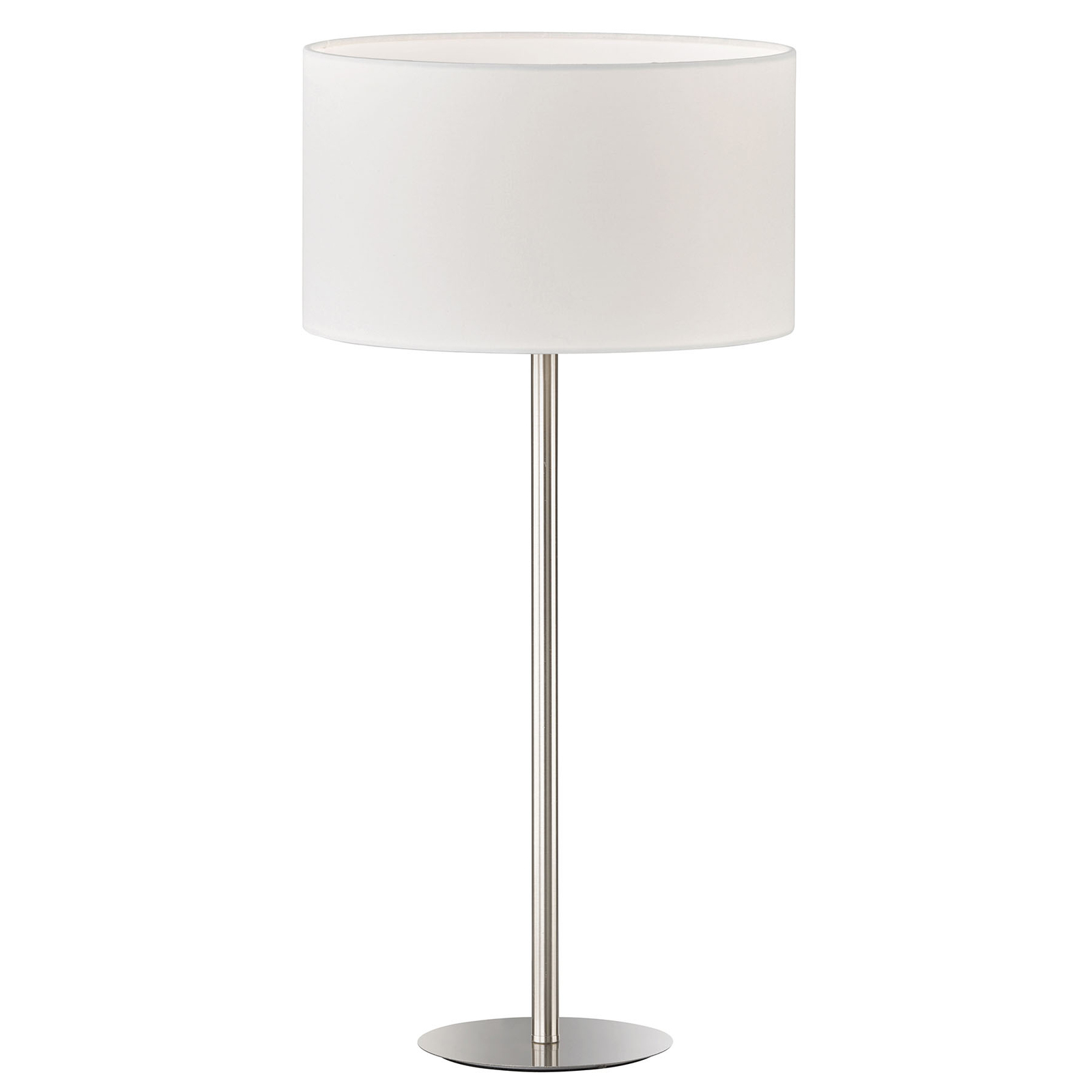 SCHÖNER WOHNEN Schöner Wohnen Pina table lamp, white, for Living / Dining Room, fabric, metal, E27, 40 W, energy efficiency: A++, H: 57 cm
