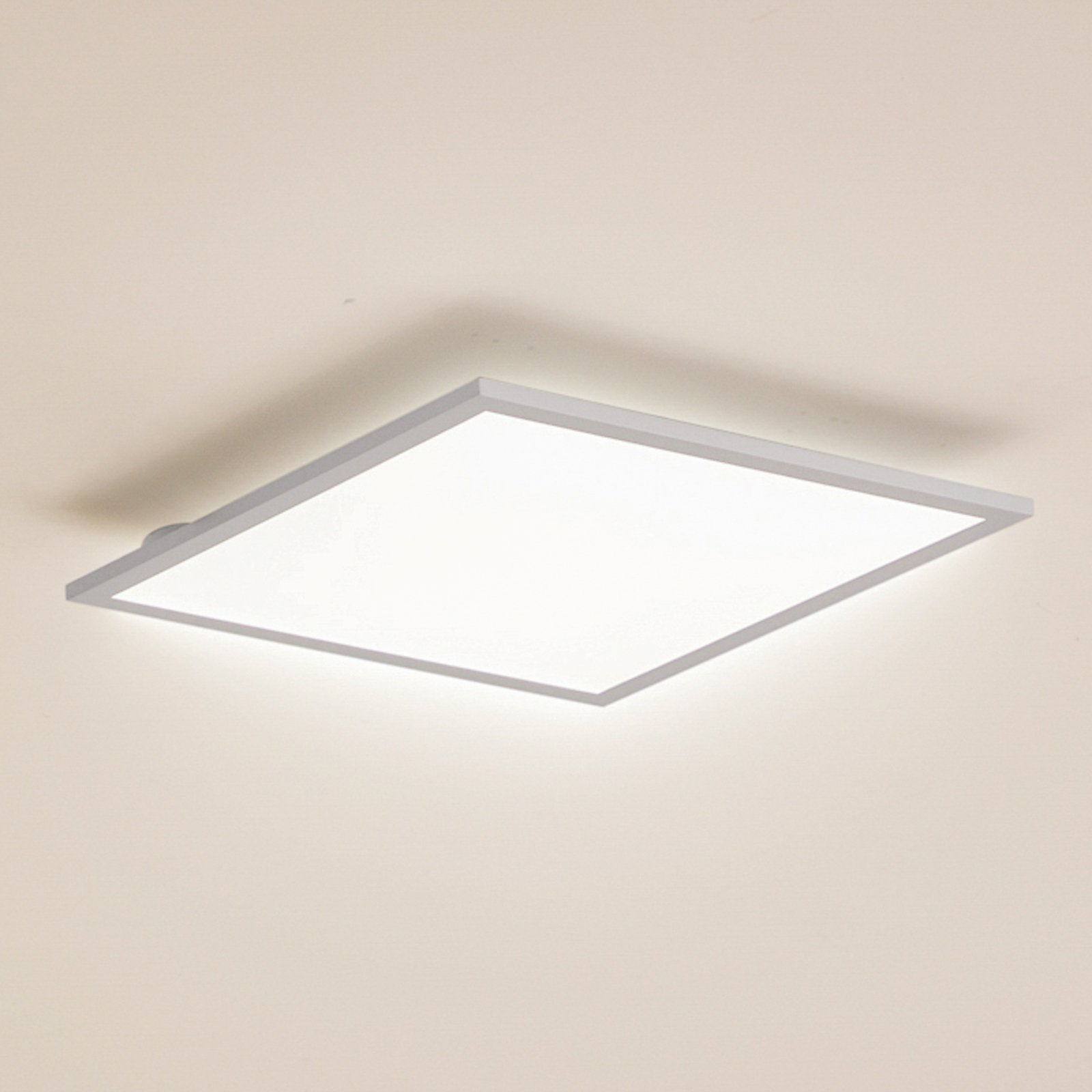Lindby LED panel Enhife, white, 39.5 x 39.5 cm, aluminium