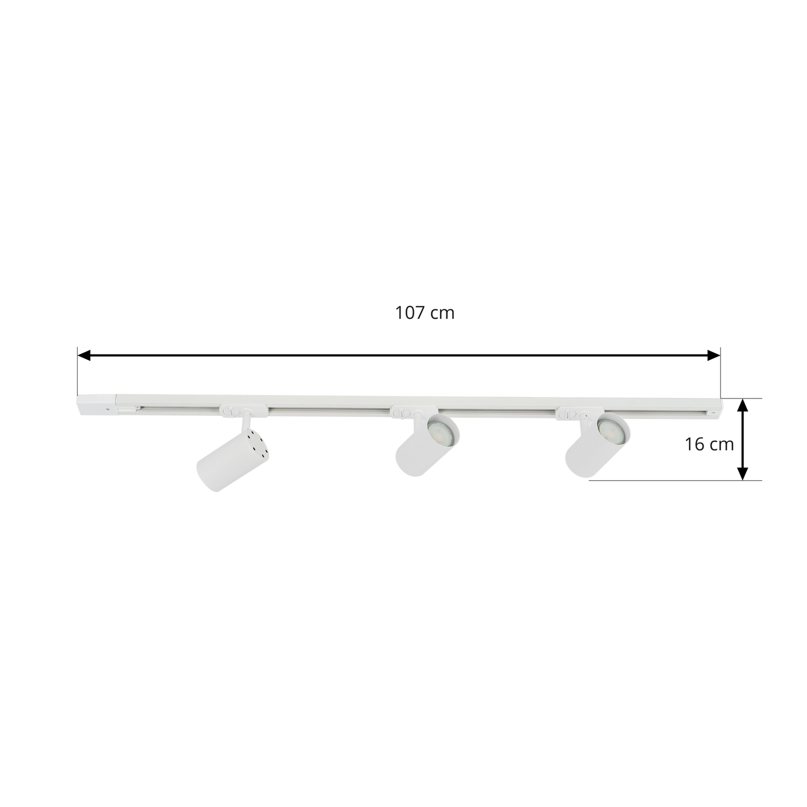 Lindby compleet railsysteem Linaro, 3-lamps, wit