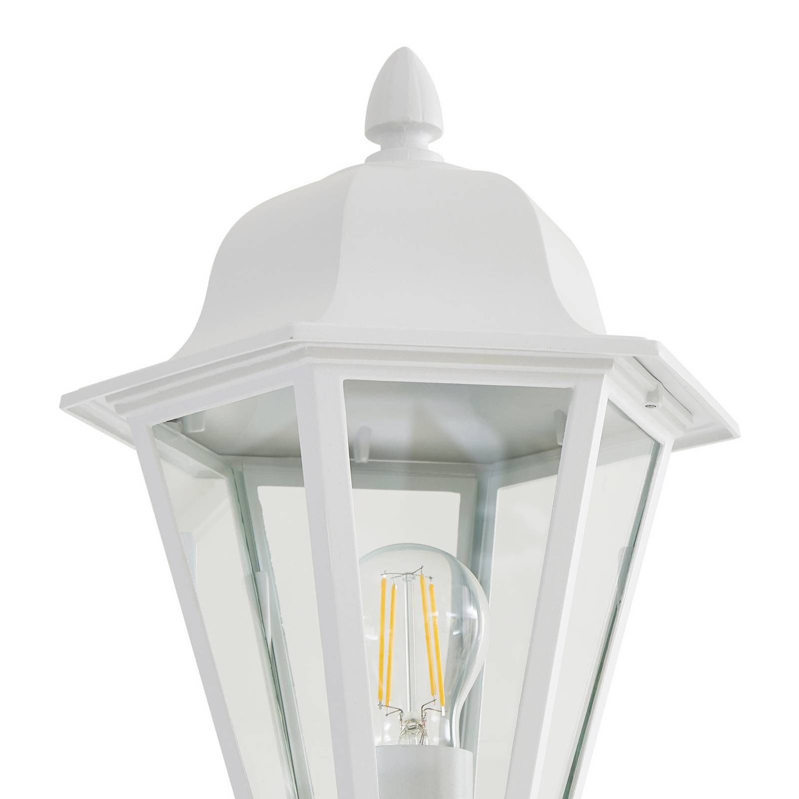 Lampa zewnętrzna Lindby Edana, 211 cm, biały, metal, E27, IP44