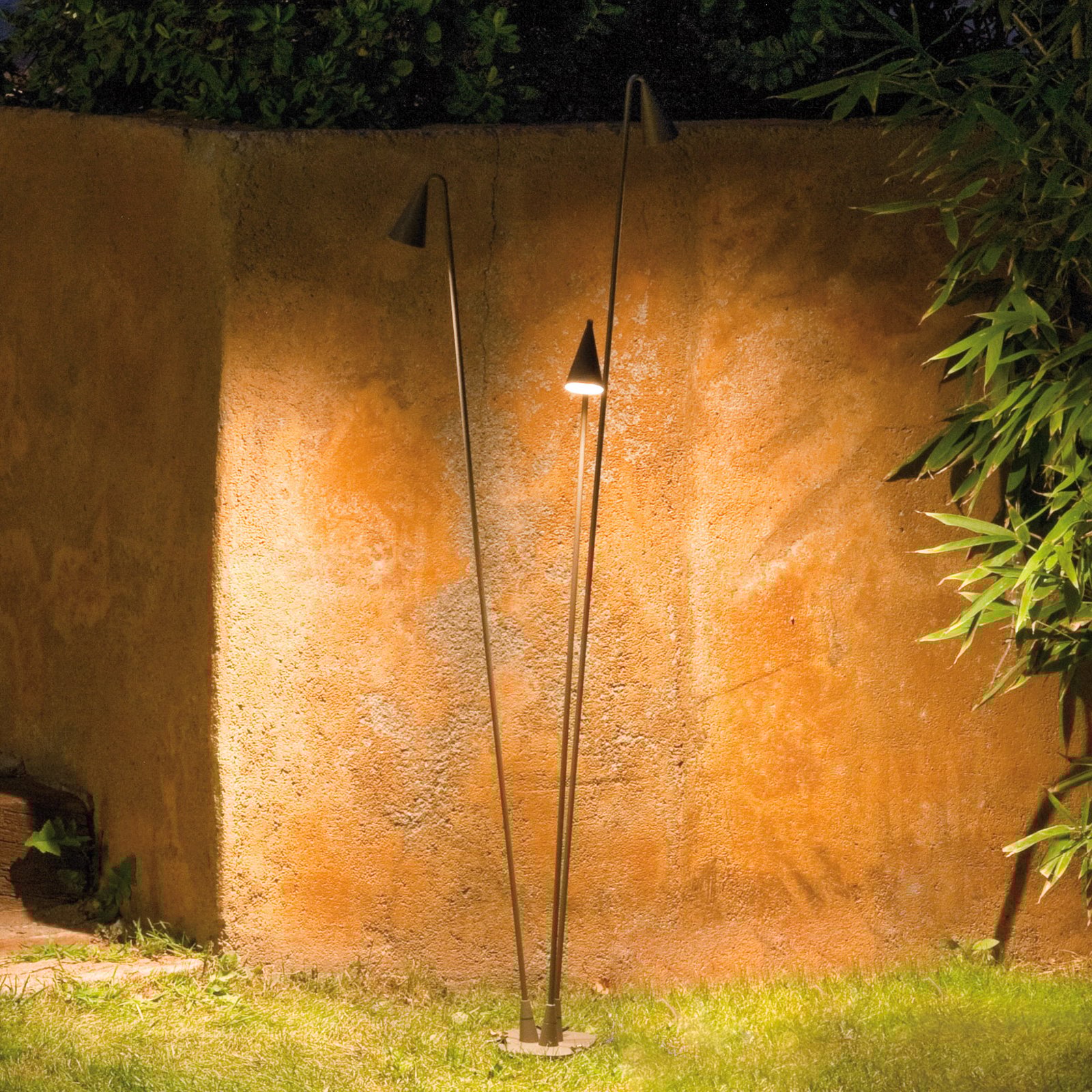 Brisa udendørs LED-gulvlampe, 5 lyskilder, khaki - Vibia