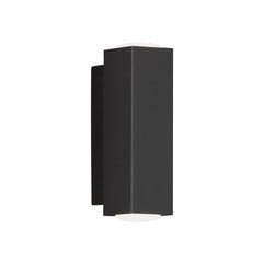 Aplique LED Carlo, forma cuboide, up/down negro