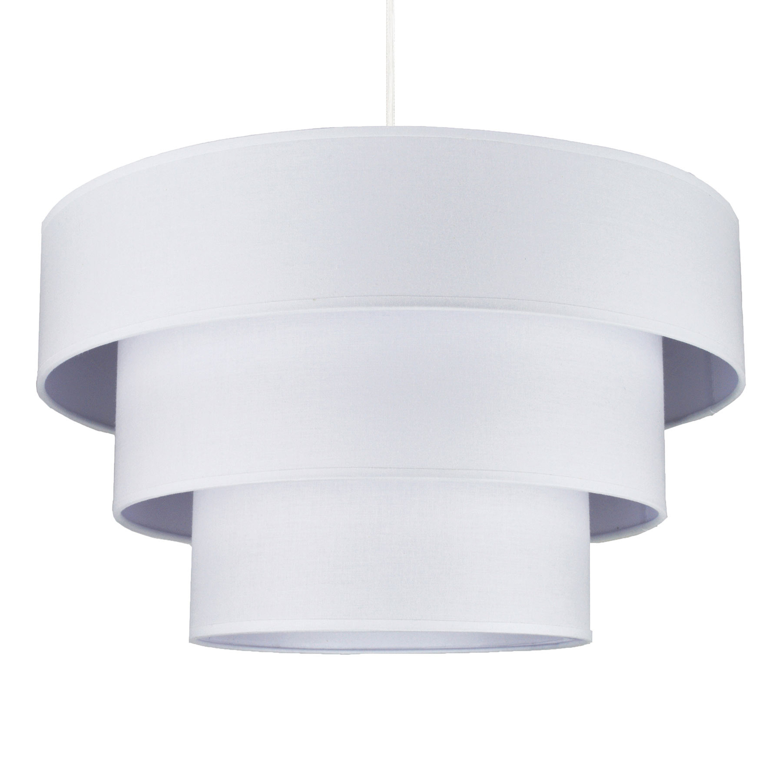 Luneta fabric hanging light, white, Ø 45 cm