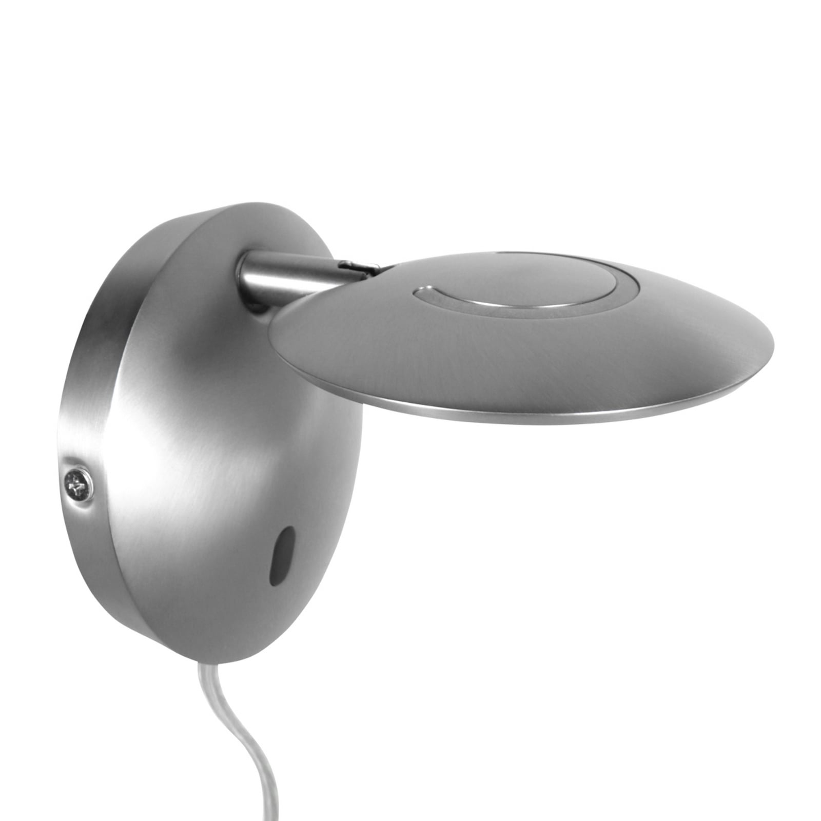 LED-Wandlampe Zenith 2, stahlfarben, CCT, Metall, Stecker