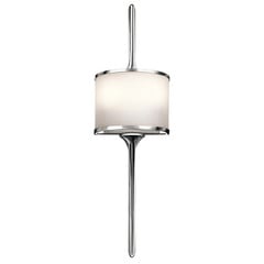 Mona-LED-seinävalaisin IP44, K 55,9 cm, kromattu