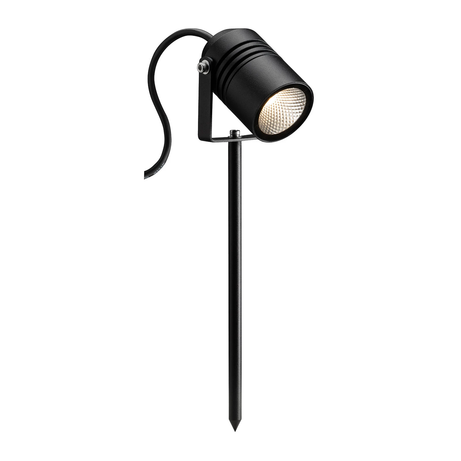 LED svetlo s hrotom do zeme 5018, čierne IP65