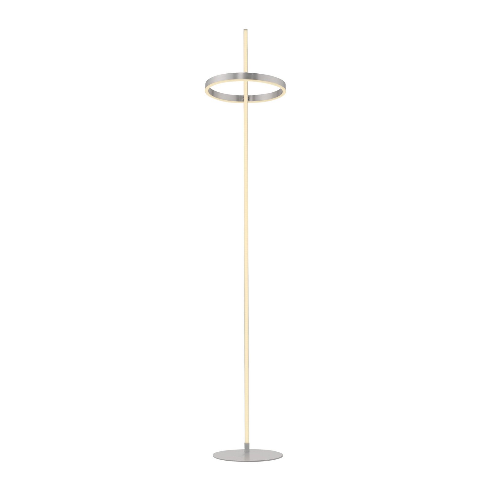 JUST LIGHT. LED vloerlamp Ritus zilver ijzer dimmer 3.000 K