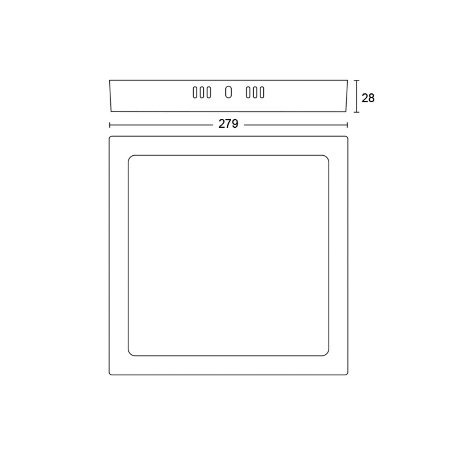  Philips Philips Slim Surface, White, 28 X 28 Cm, Angular, 2,700 K 