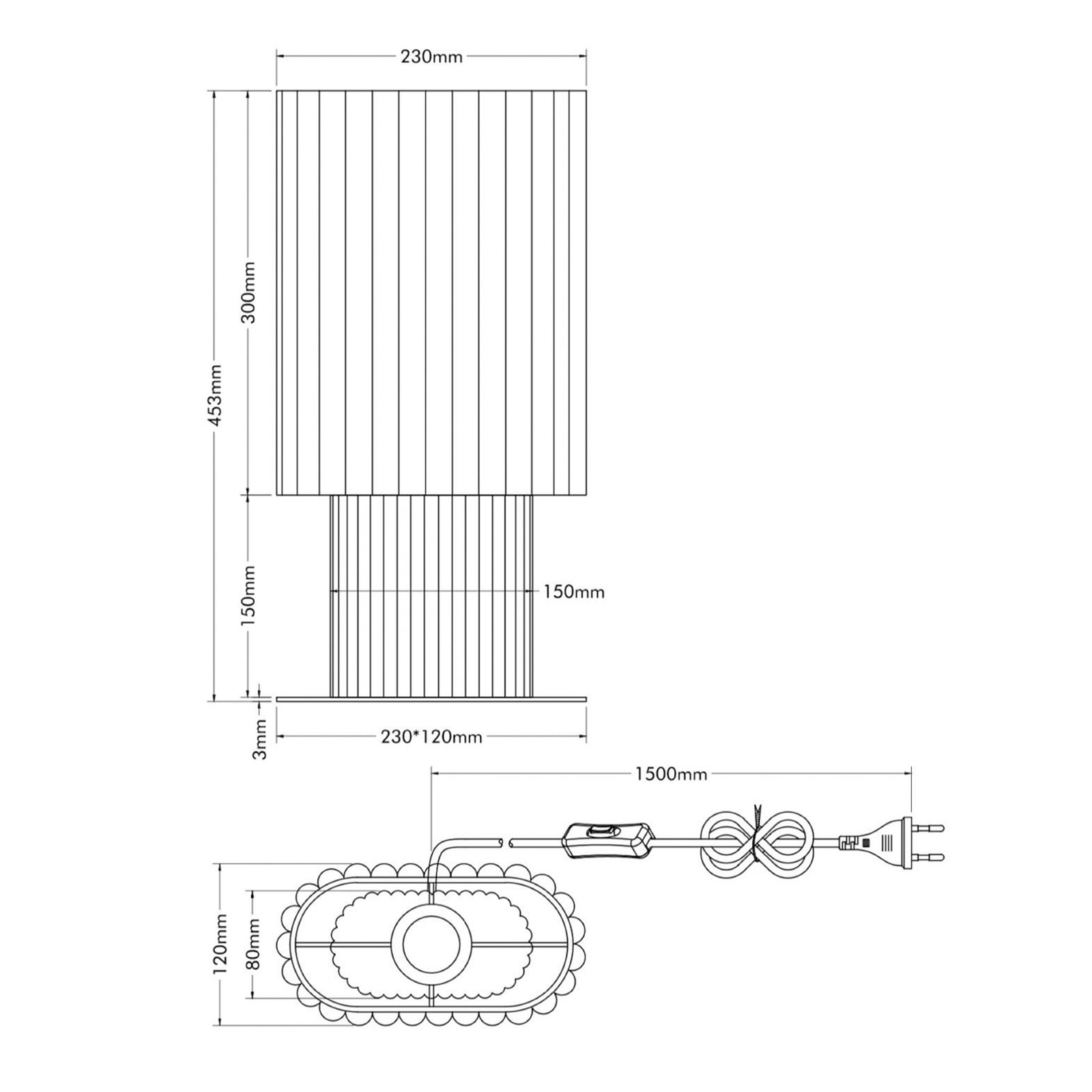 Stolová lampa Jannie, prírodná/hnedá/piesková, ľan, 45 cm, E27 Stolová lampa Jannie, prírodná/hnedá/piesková, ľan, 45 cm, E27