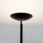 LED stojací lampa osvětlující strop Malea, černá