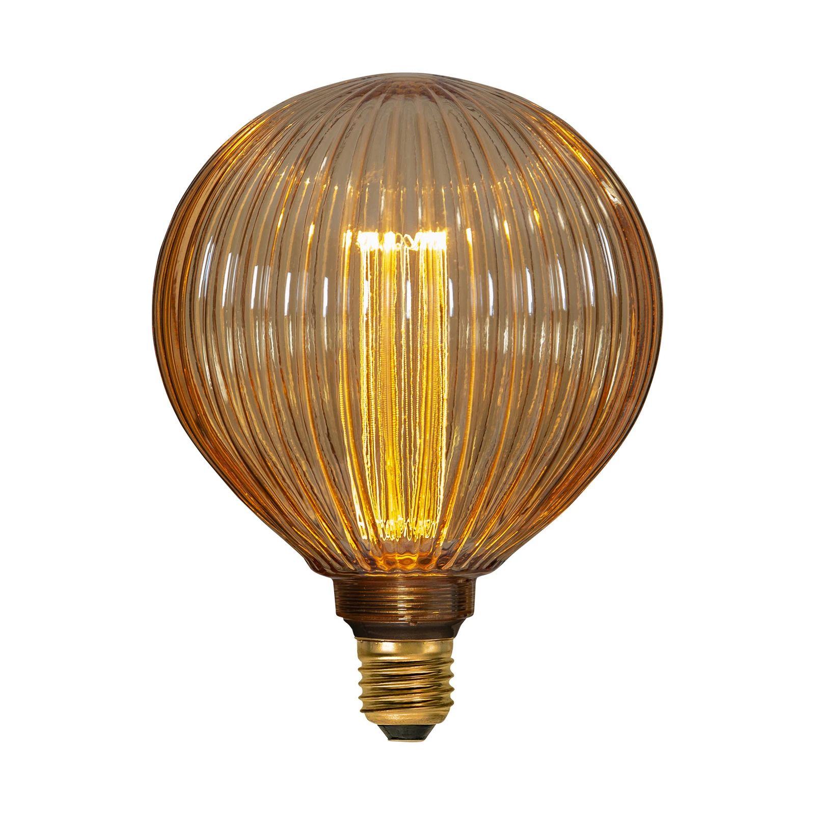 LED-globe G125 NGC Stripe E27 1W 1800K meripihka