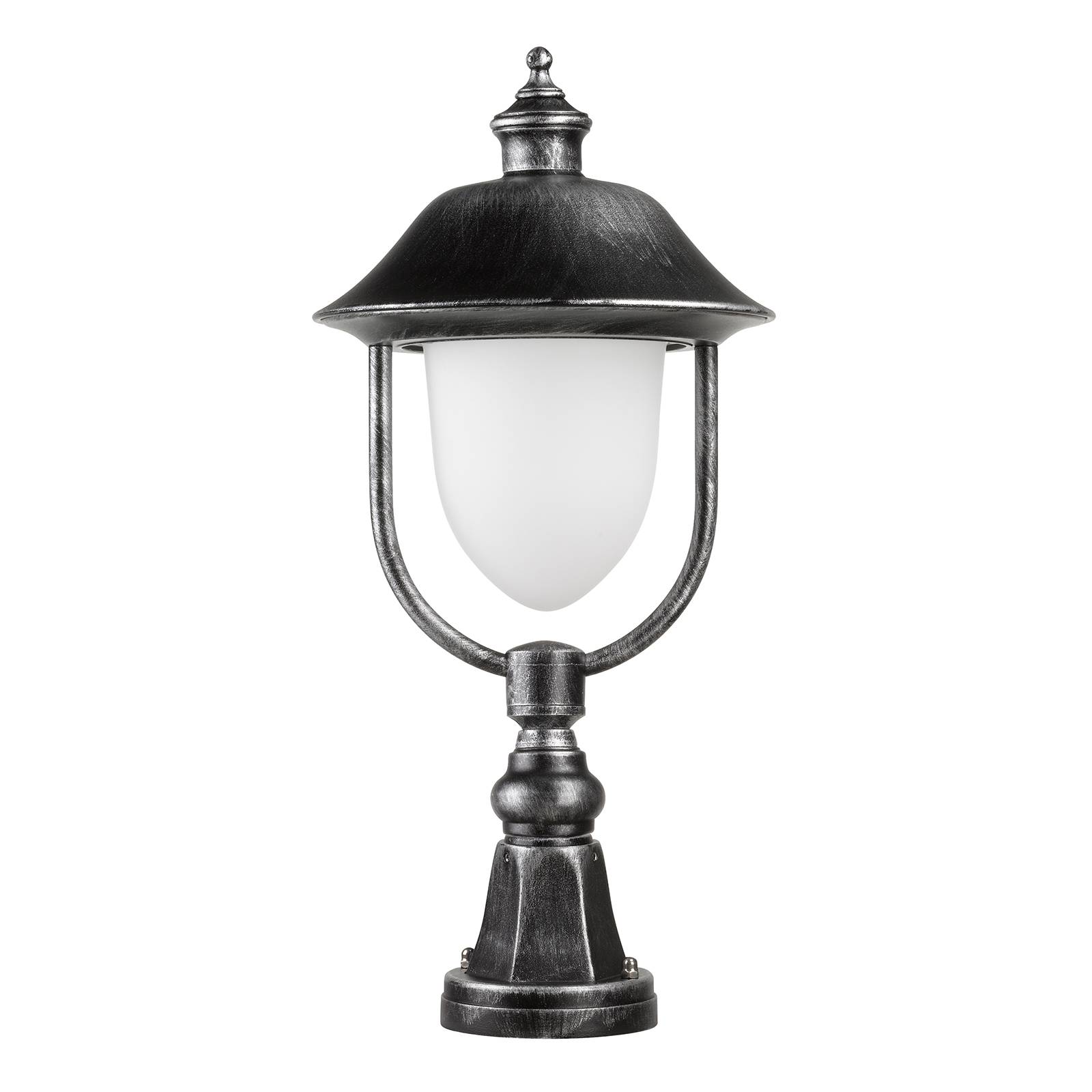 Standleuchte in Schwarz und Silber E27 - black - LCD