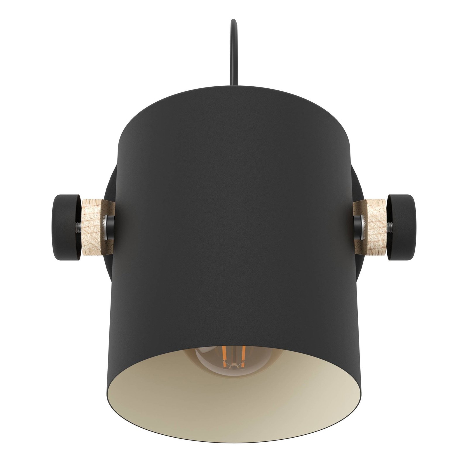 Vegglampe i Hornwood, Ø 17 cm, svart/brun, stål