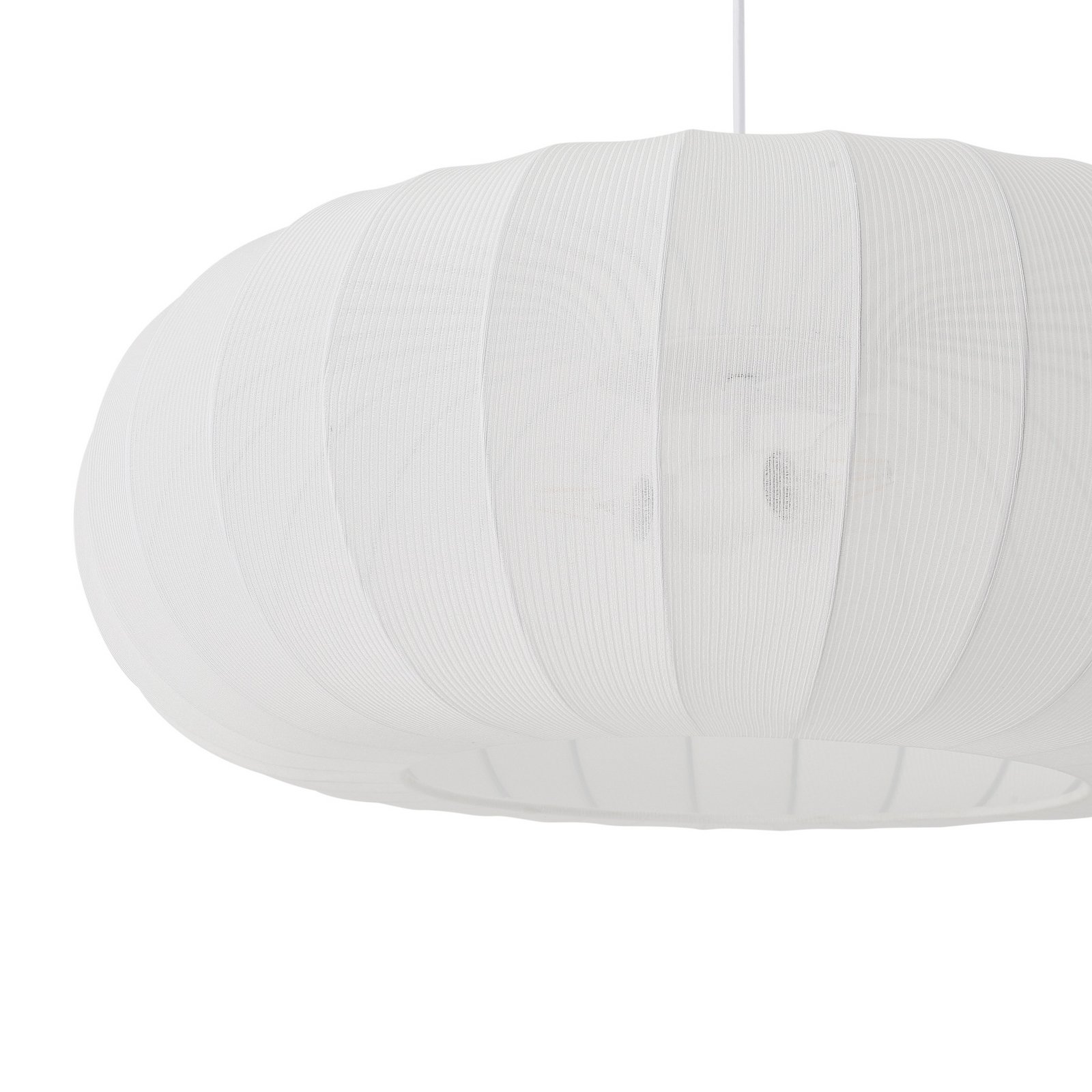 Lindby Hängeleuchte Helin, weiß, Ø 70 cm, Textil, 3 x E27