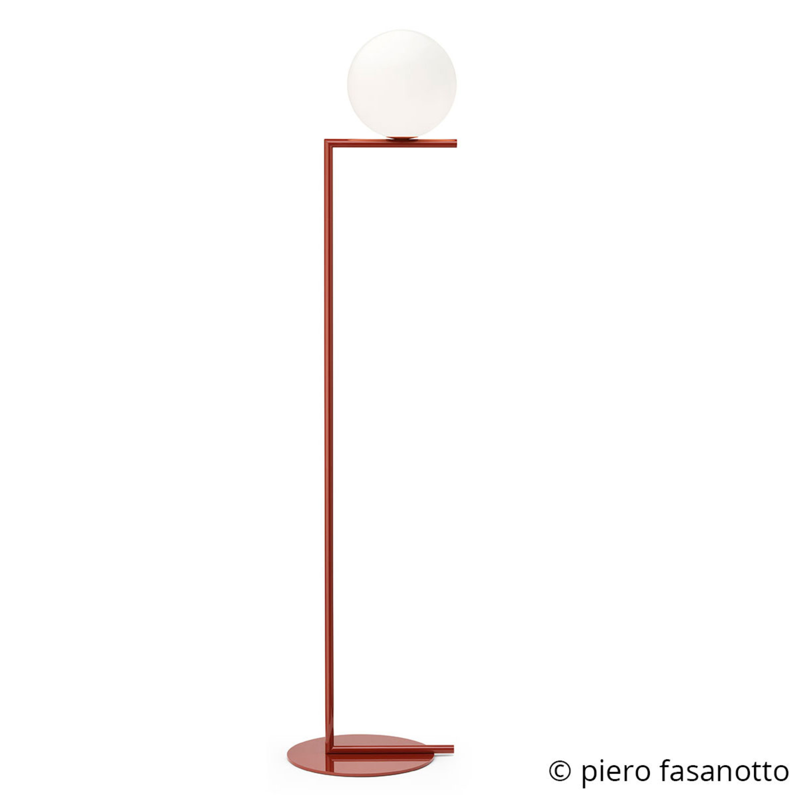 FLOS IC F1 floor lamp burgundy red Ø 20 cm