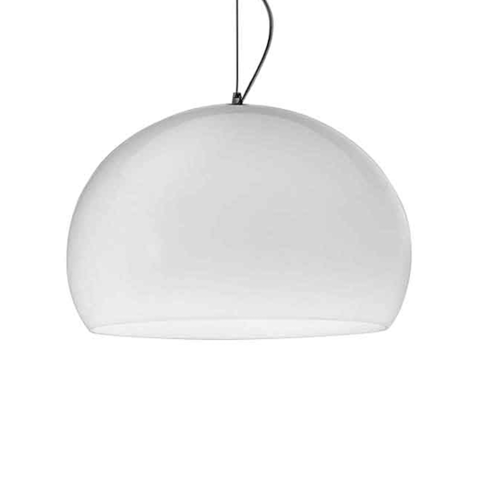 Kartell FL/Y – lampa wisząca LED, biała lśniąca