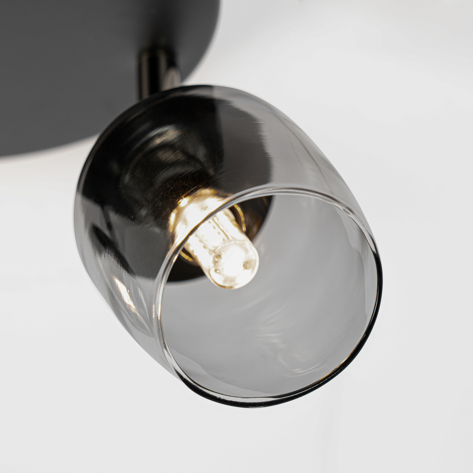 Lindby Katjana foco LED, vidrio humo, 3 luces