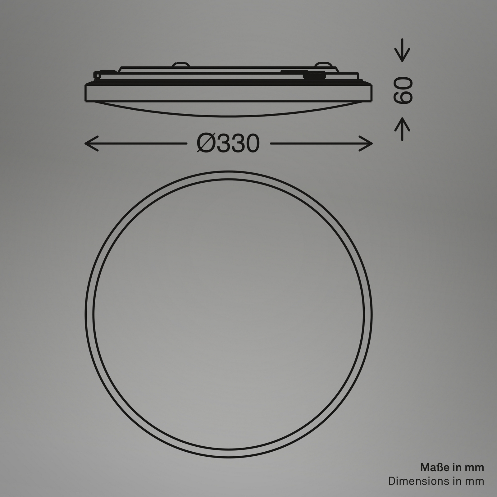 Competo LED ceiling light, 3,000 K, Ø 33 cm, matt nickel
