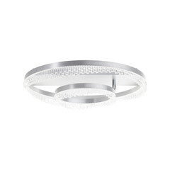 Aurora LED-kattovalaisin, alumiini, Ø 61 cm, alumiini, CCT