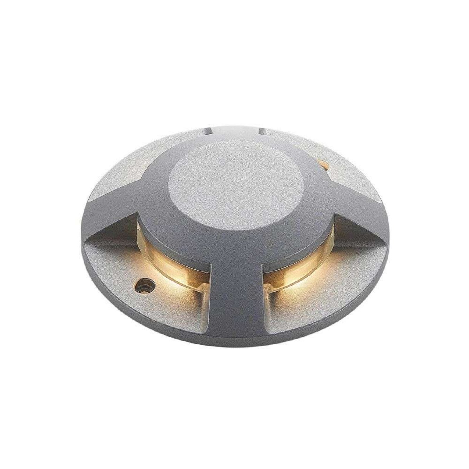 Jeffrey LED 4 Spot Exterior Empotrable de Suelo Silver - Lucande