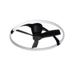 LED-kattotuuletin Nepal Mini, sovellus, musta/valkoinen – Mantra