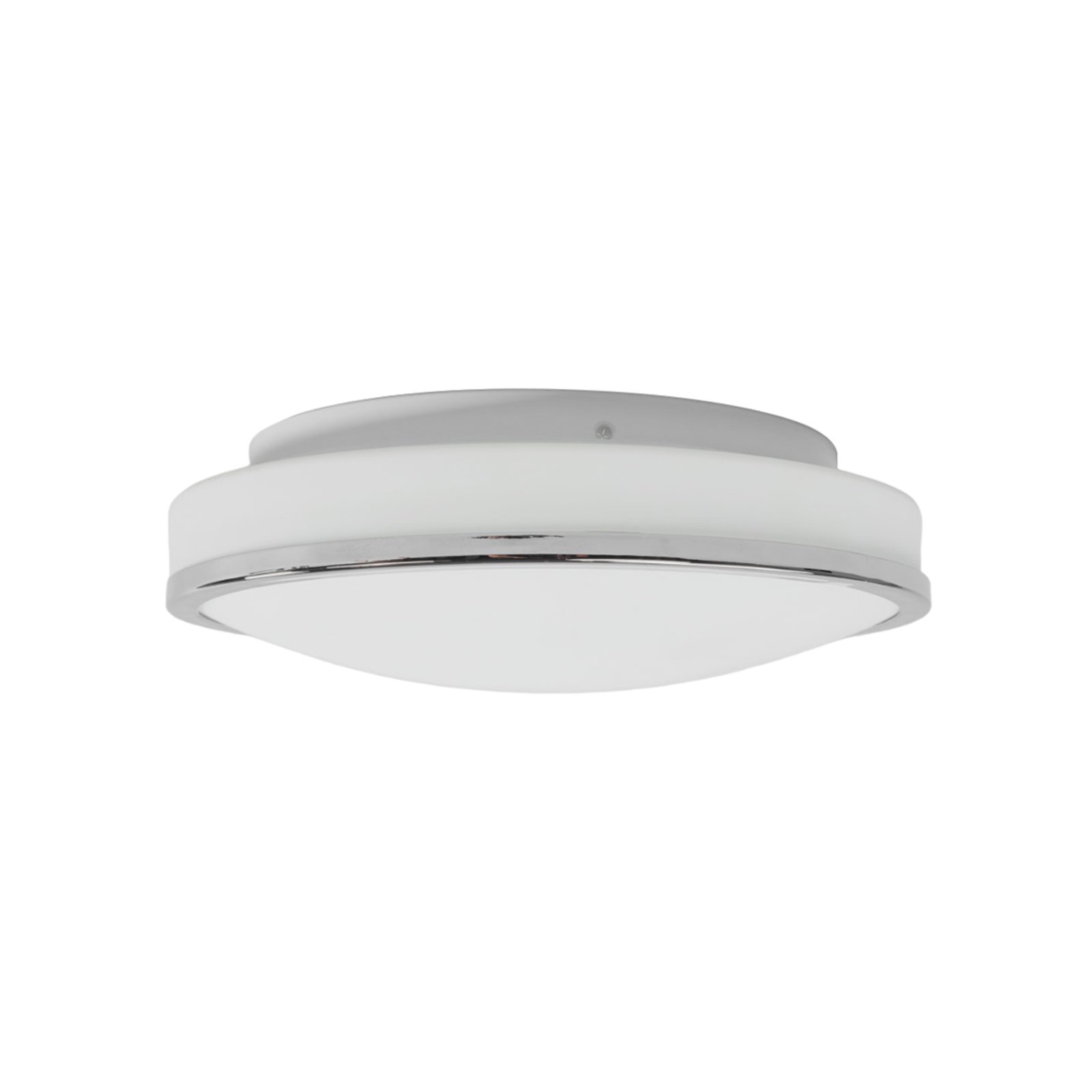Lyss Round LED Ceiling Lamp IP44 Ø28 Chrome - Lindby