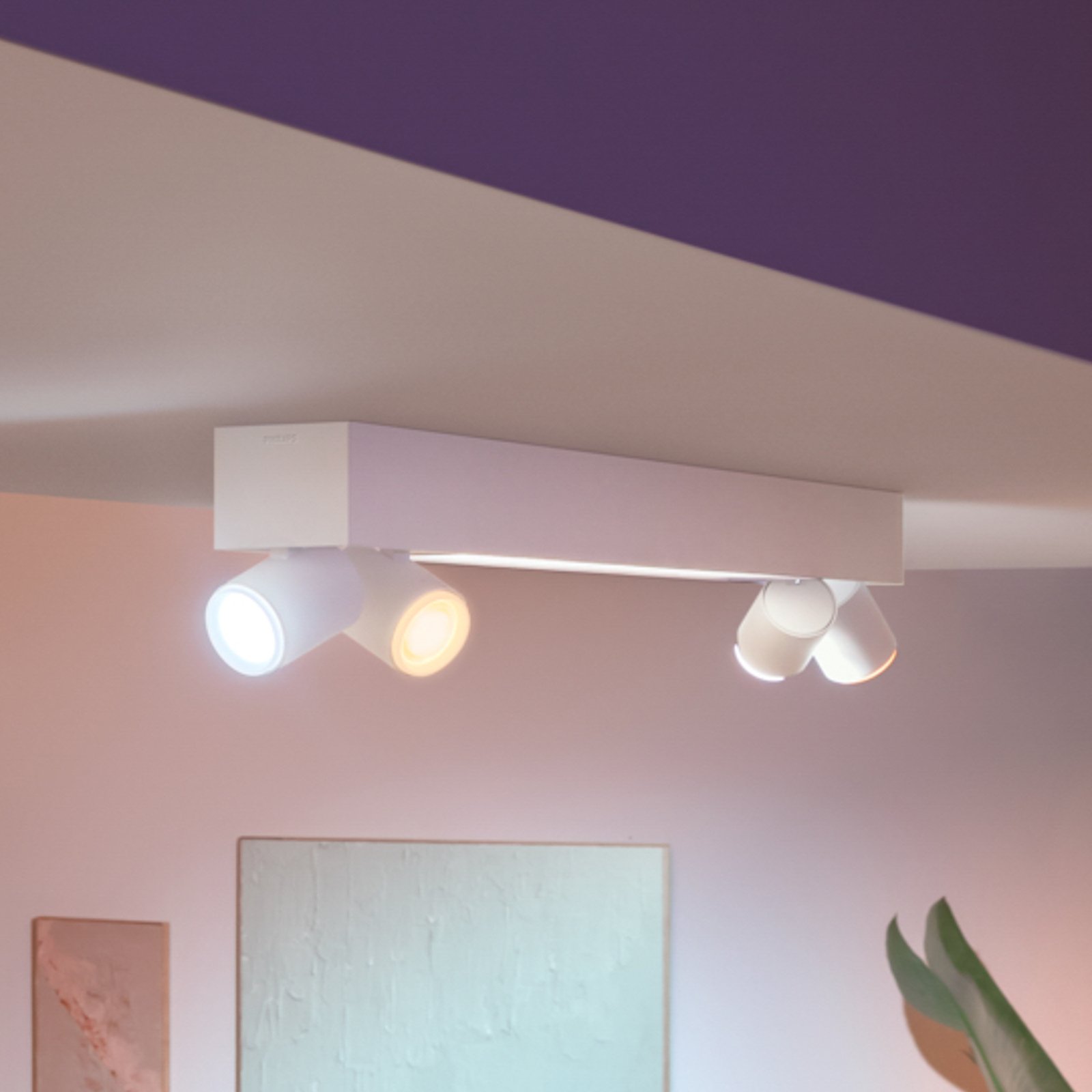 Philips Hue Centris LED stropni reflektor, bel, 4-svetlobni, RGB CCT