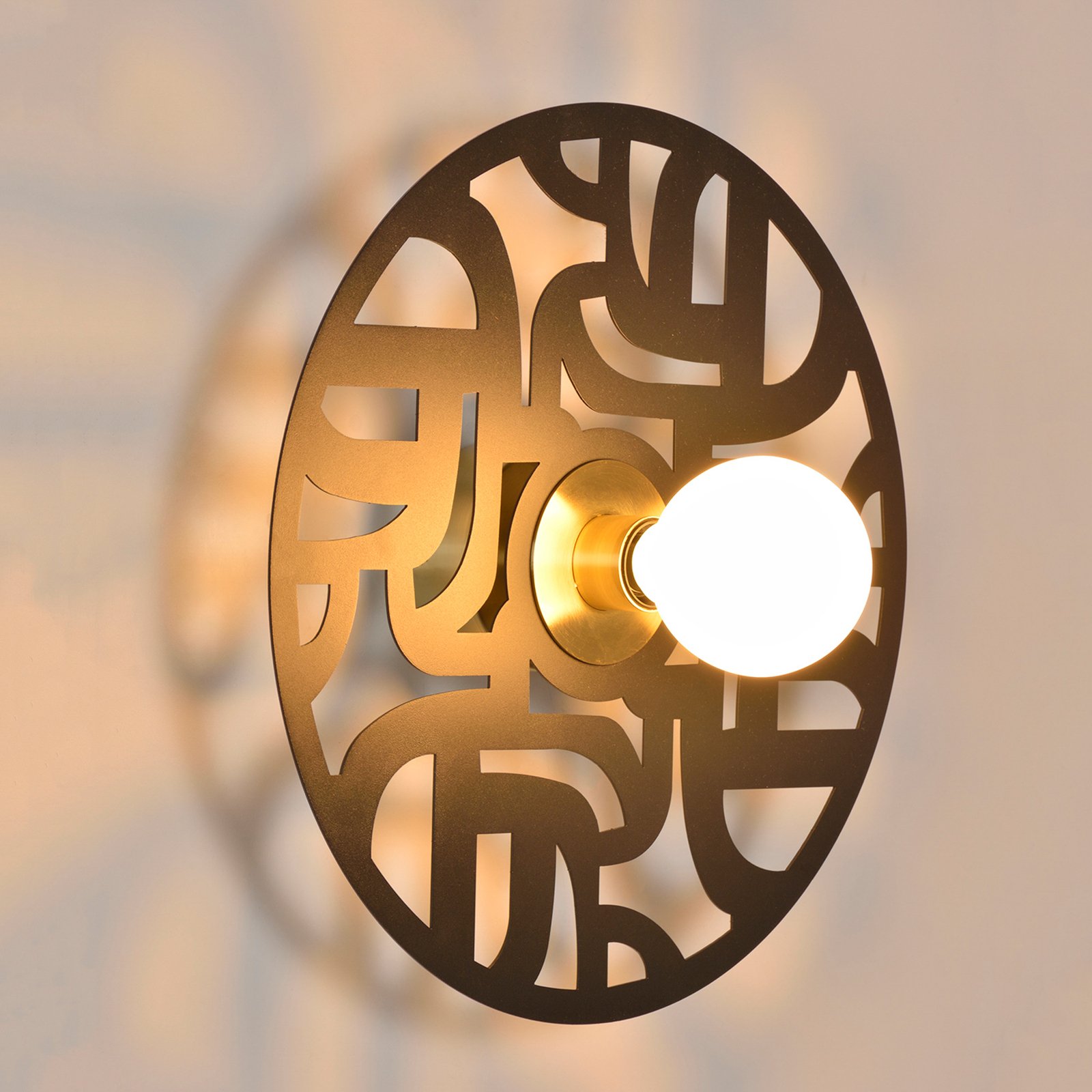 Labyrinthe Wandlampe, Ø 40 cm schwarz - MARKET SET