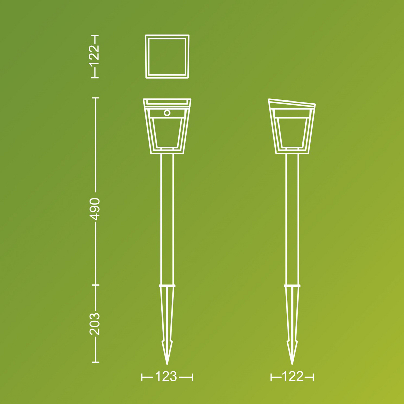 Philips LED-Solar-Erdspießlampe Nissa UE, Kunststoff, IP44
