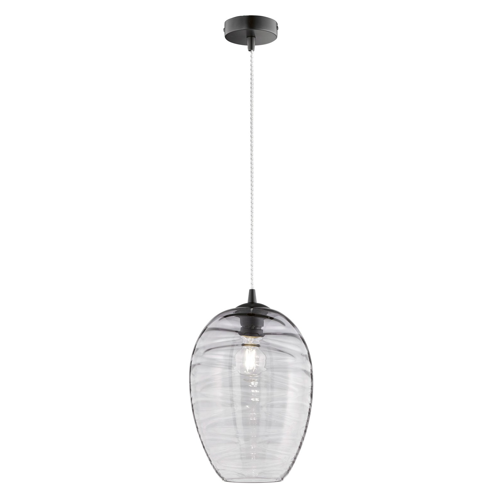 Steklena viseča svetilka Gordes v obliki stožca