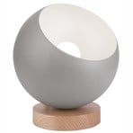 Envostar Arvid table lamp wooden base lampshade grey