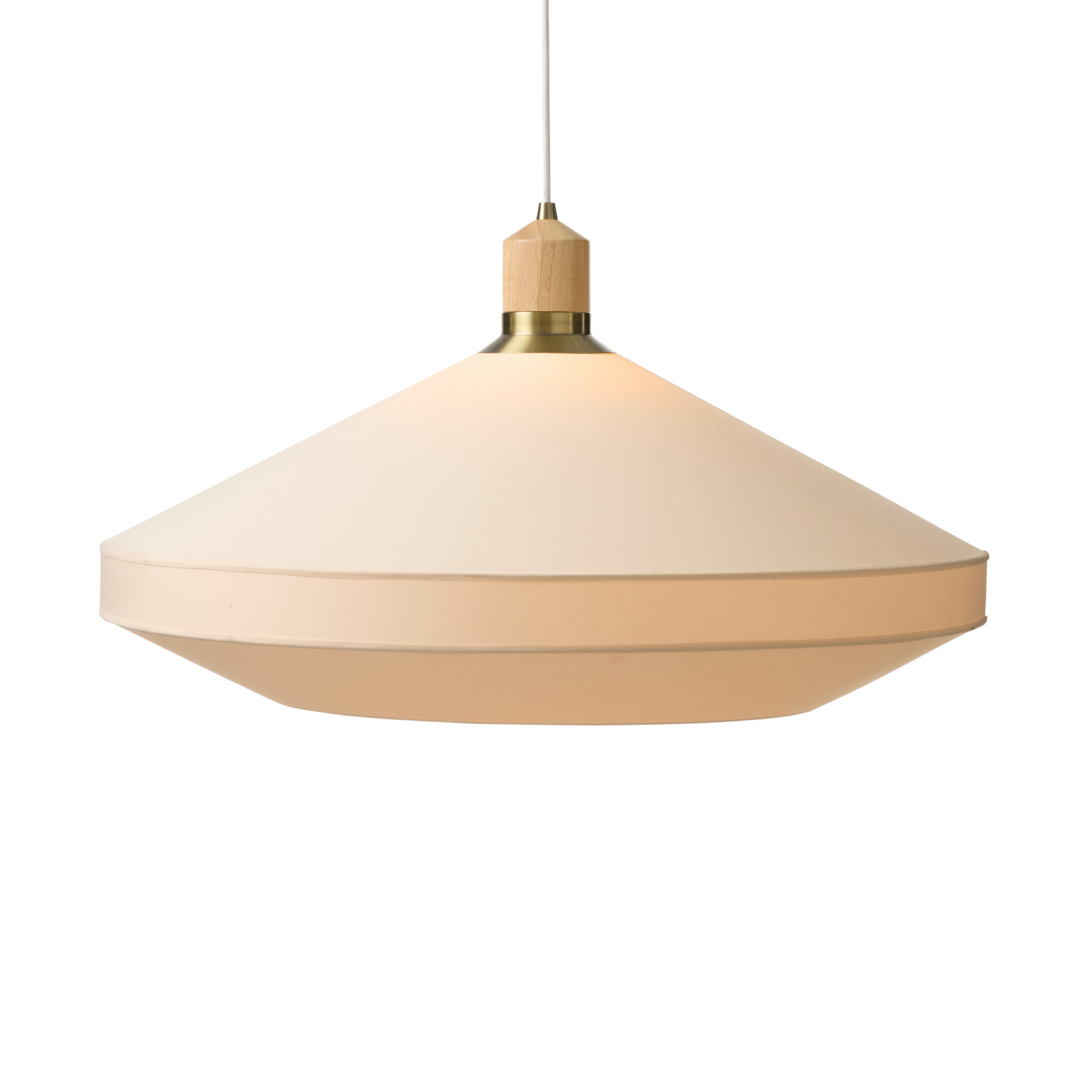Lámpara colgante Paris, color crema, Ø 72 cm, tejido, casquillo E27 - Halo