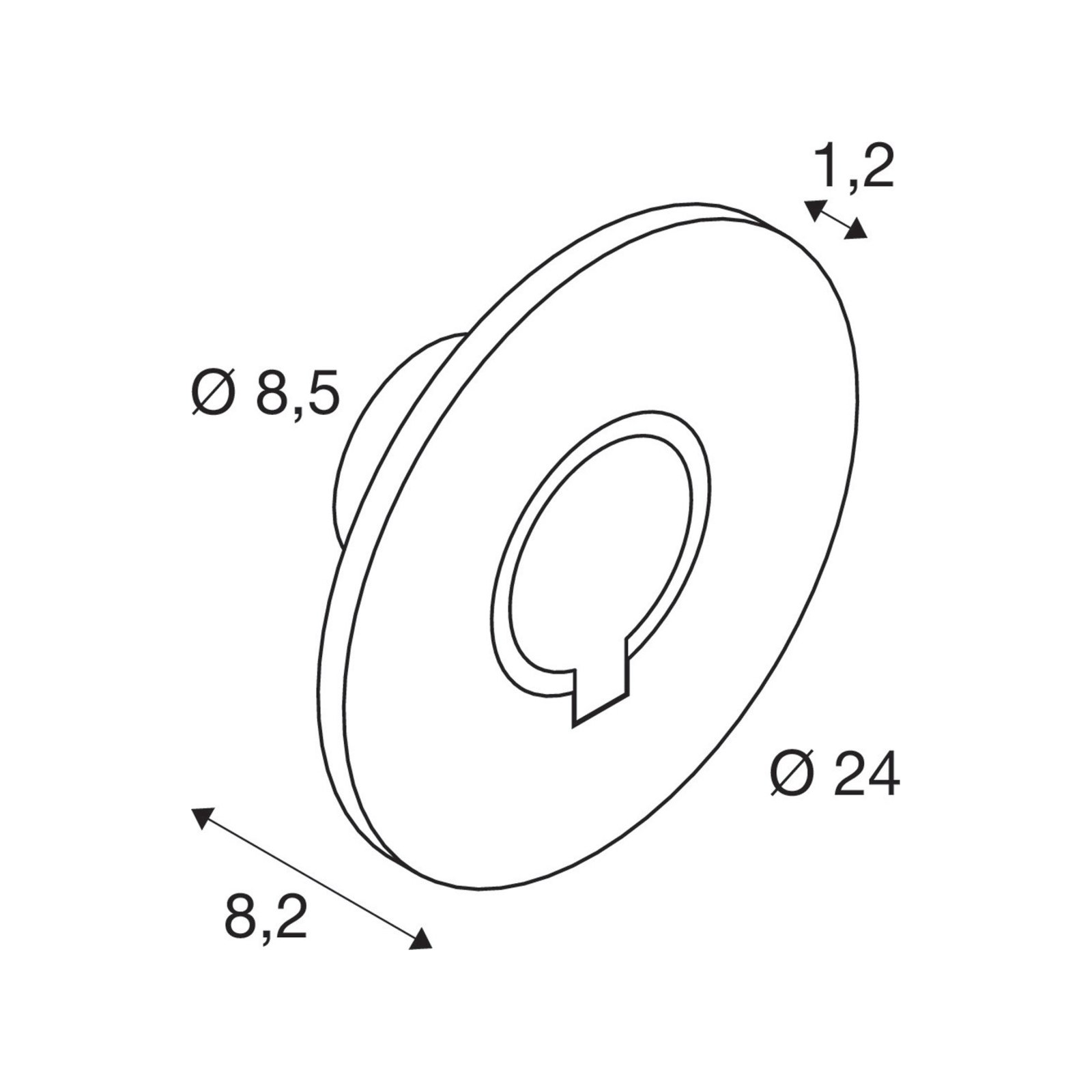 I-Ring LED Zidna lampa IP65 Anthracite - SLV