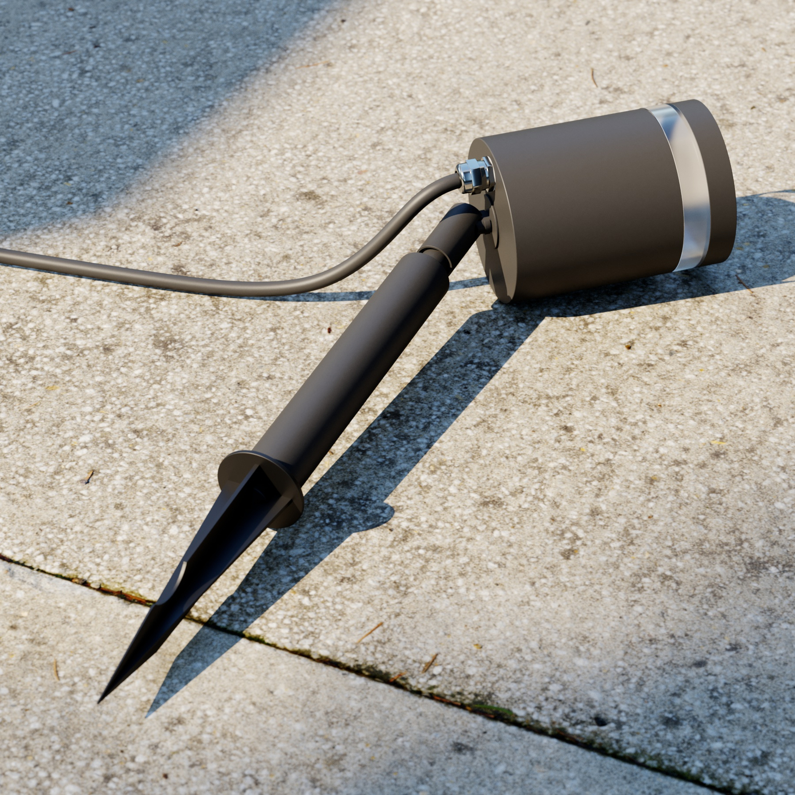 Margrit Outdoor Spot w/Spike Dark Grey - Lindby