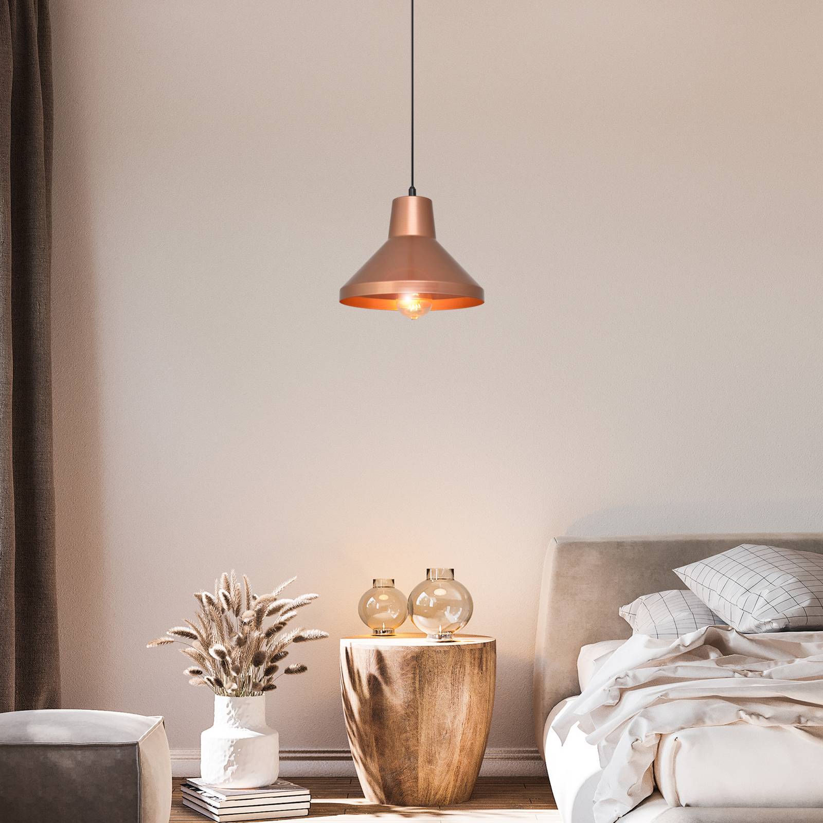 HELam Suspension Trinity cuivre une lampe