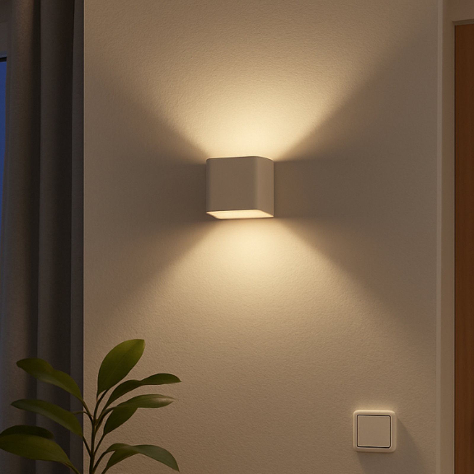 LED-Akku-Wandleuchte Magnetic, weiß, USB, Bewegungsmelder