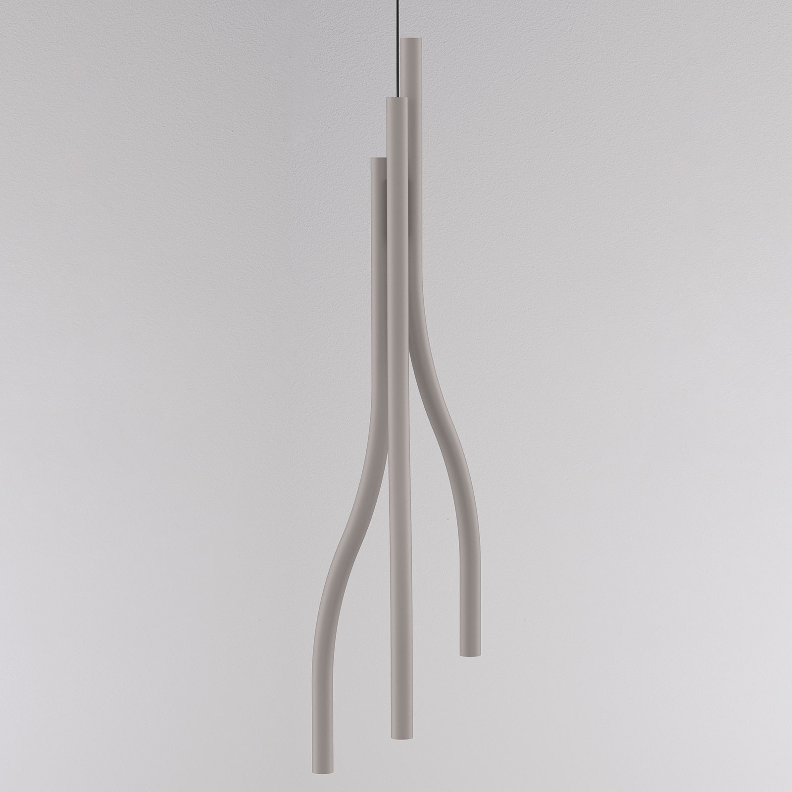 LOUM Loum Algae L hanging lamp Ø23 cm 2,700 K dim chalk, for Living / Dining Room, aluminium, 15 W, energy efficiency: A+, H: 97.5 cm