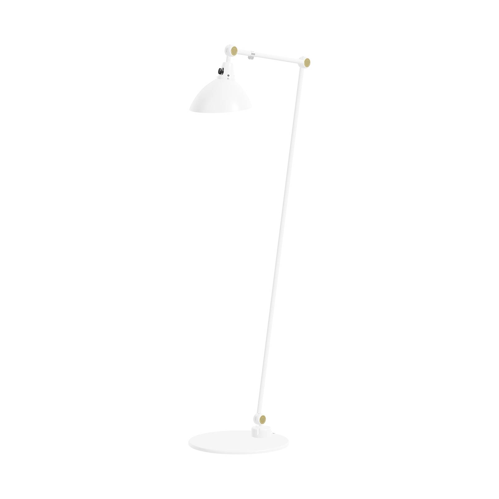 midgard modular TYP 556 floor lamp white 140 cm, for Living / Dining Room, aluminium, steel, fabric, E27, 60 W, H: 140 cm