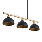 Tirzana 3 Lampada a Sospensione Black/Light Wood - Lindby