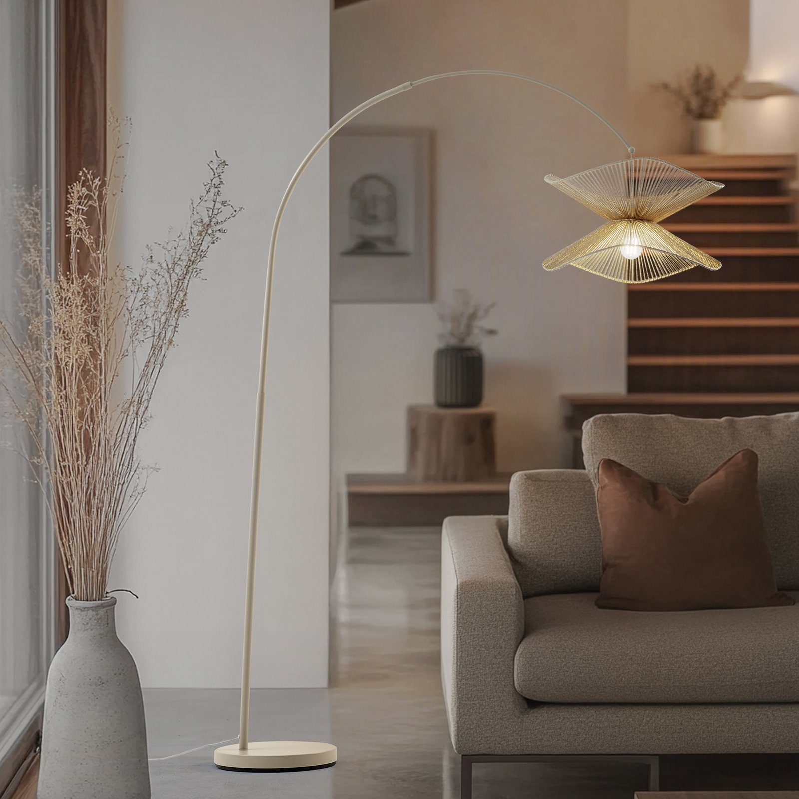 Valdorin Stehleuchte Beige - Lindby