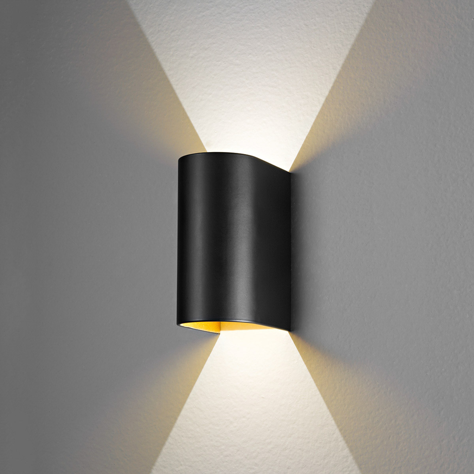 LED wandlamp Feeling, zwart-goud