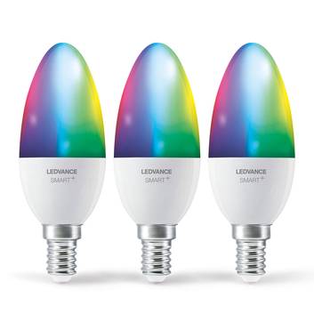 LEDVANCE SMART+ WiFi E14 5W bougie RGBW, par 3