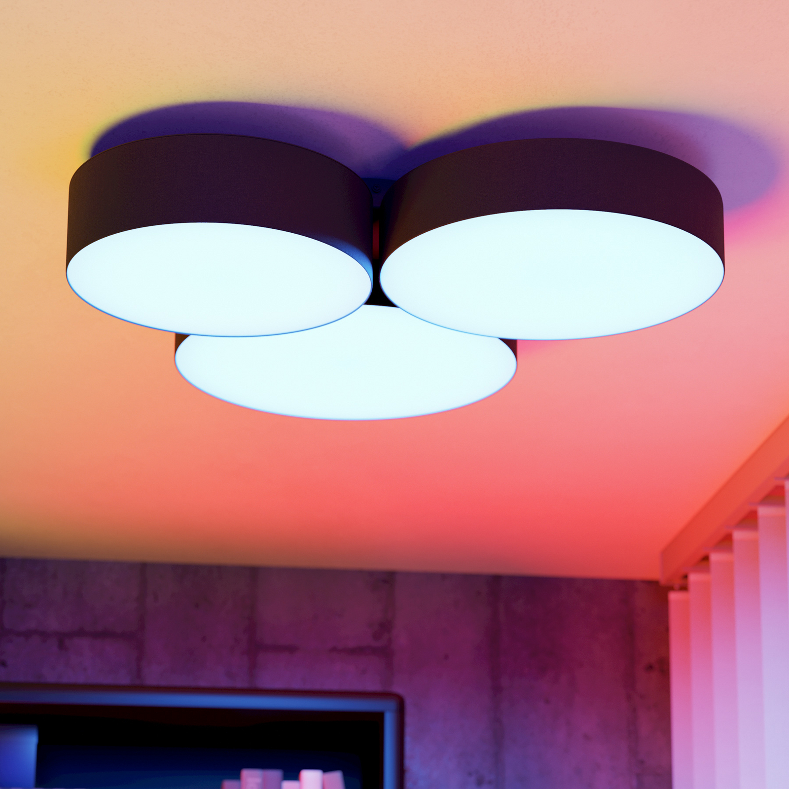 EGLO connect pametna LED stropna svetilka Barbano-Z, črna