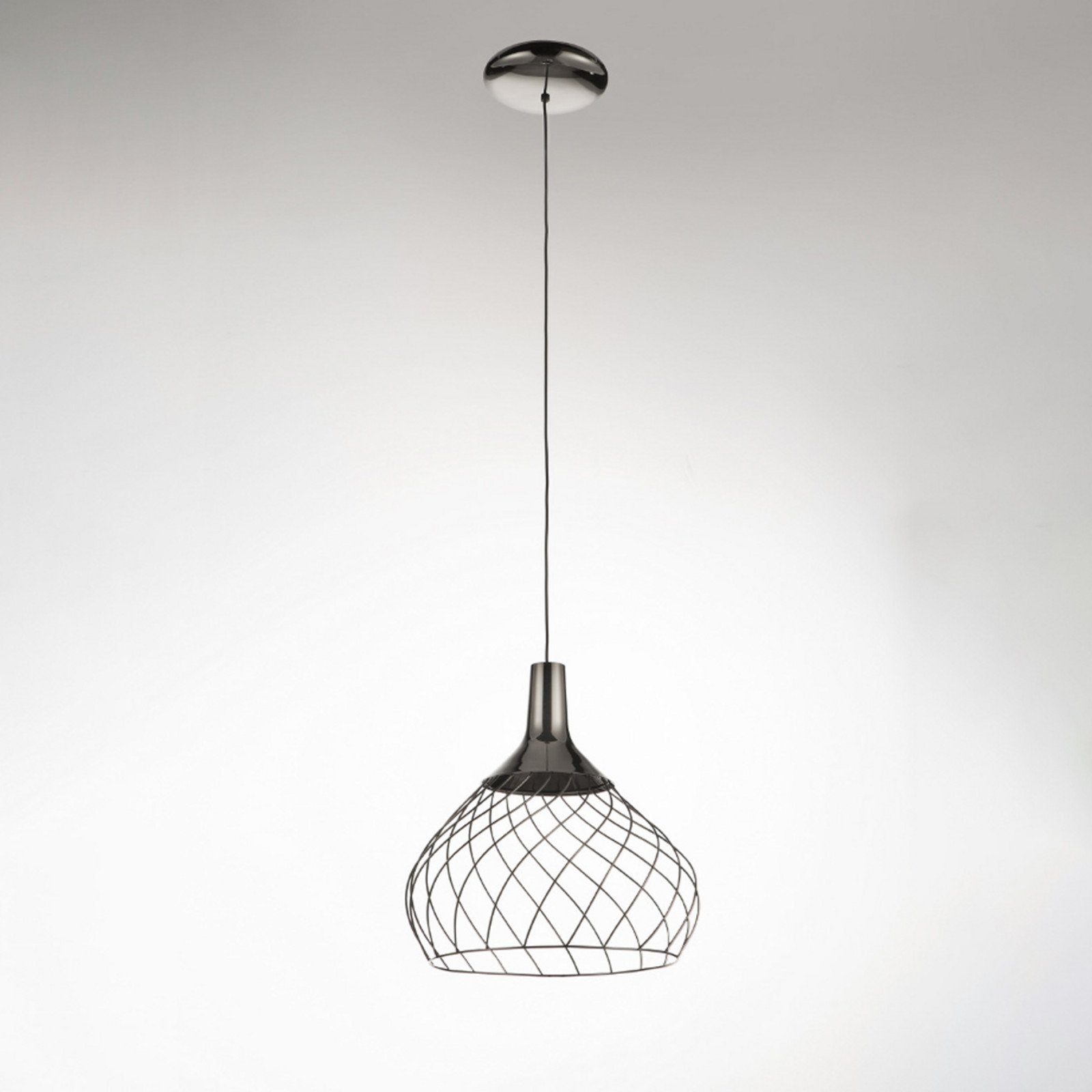 Stilnovo Mongolfier P1 lampă suspendată LED negru - Camera de zi / sufragerie - design - negru (RAL 9005) - Metal