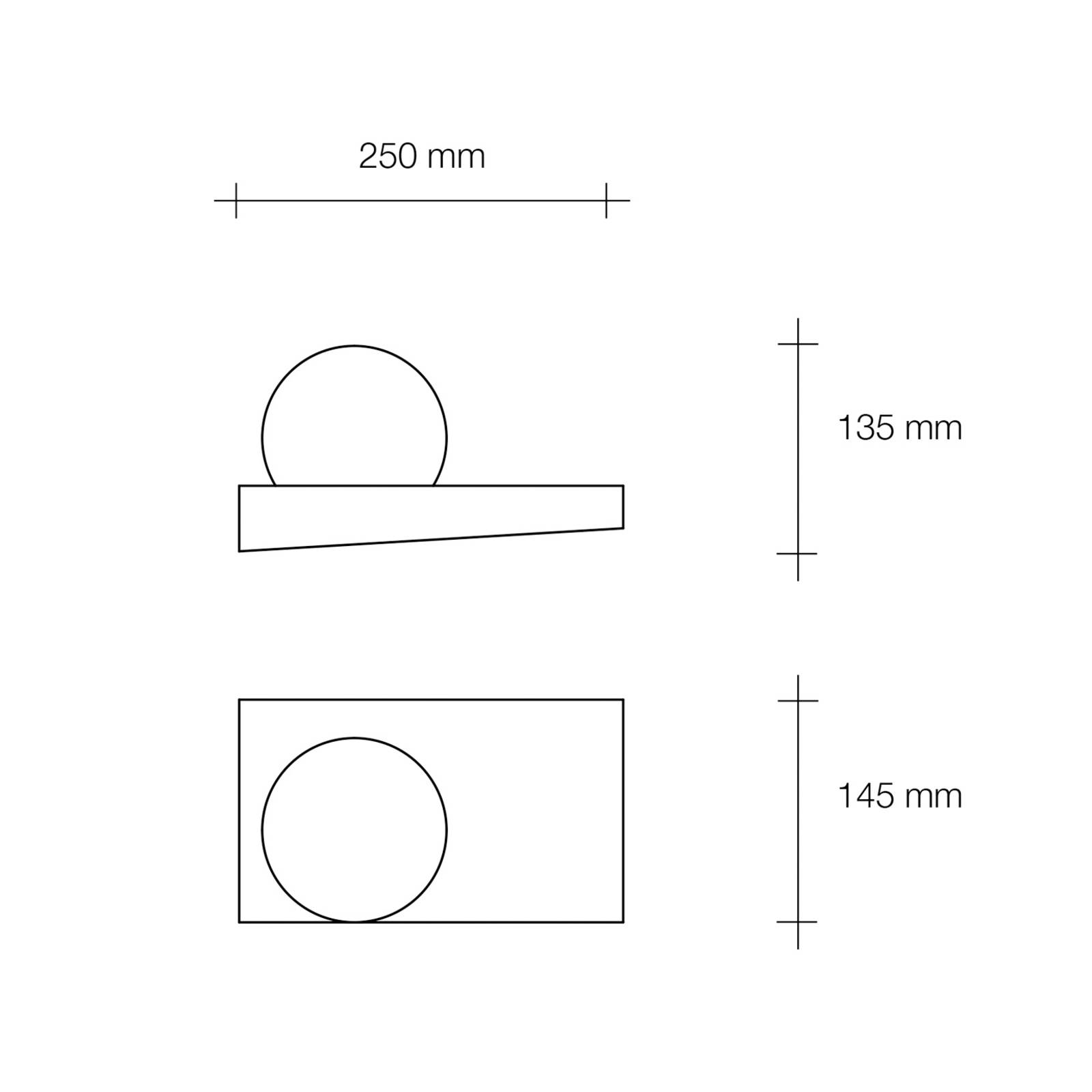 Kinkiet Cicladi, szerokość 25 cm, biały, gips, GX53