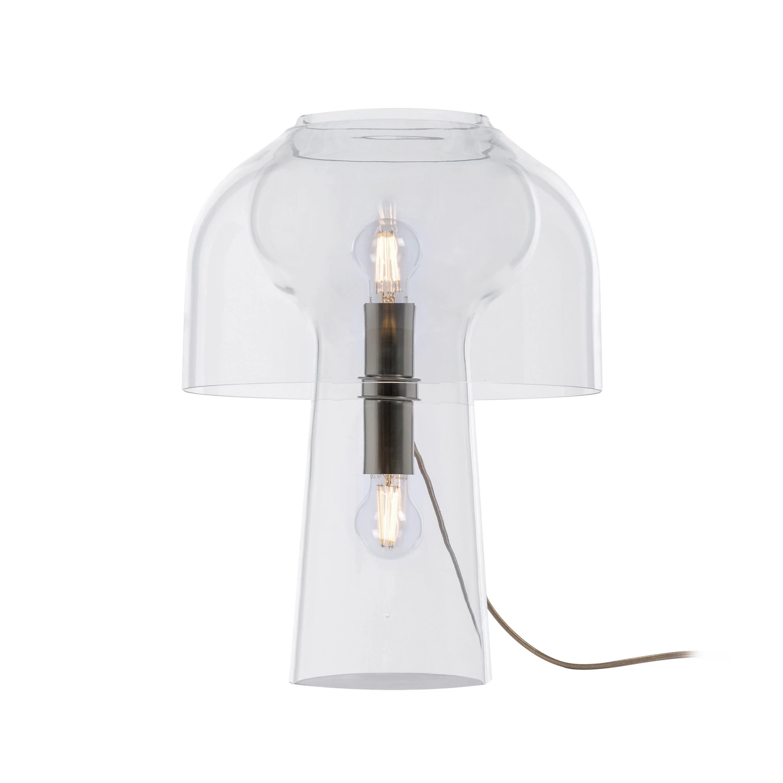 Karman tafellamp Lilly, transparant, hoogte 48 cm, glas