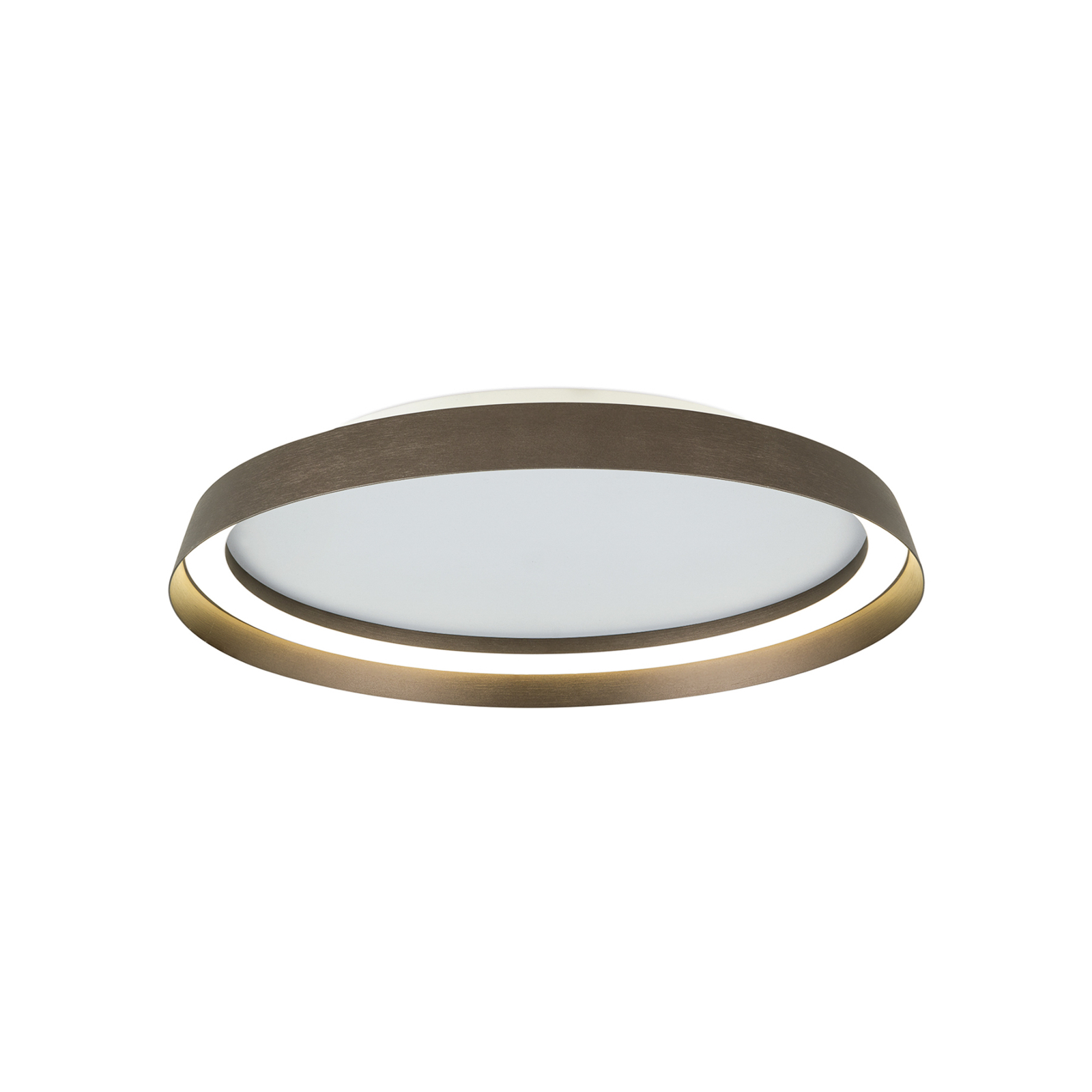 LED-Deckenlampe Manta, Ø 45 cm, alu/bronze, Alu, up/down