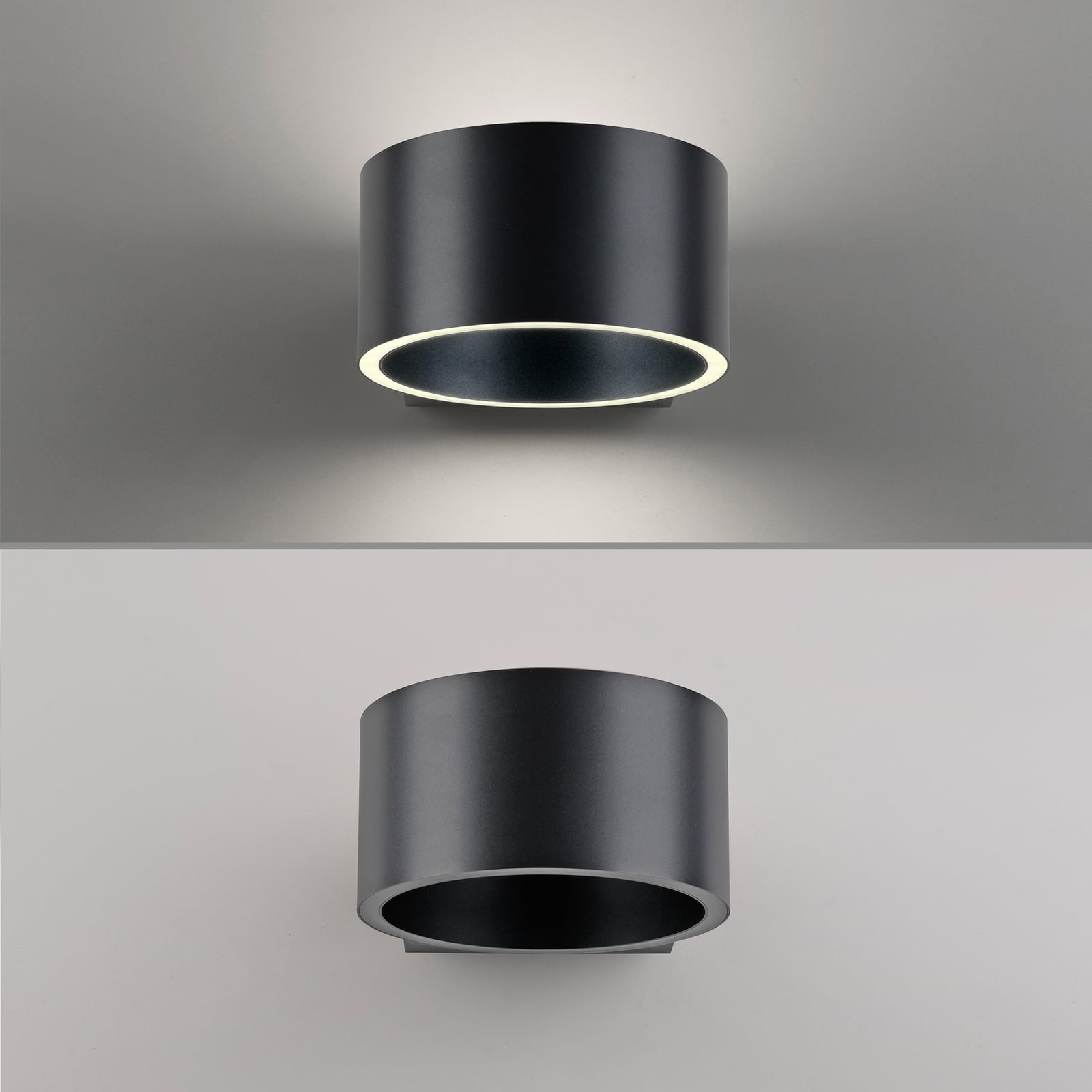 Clipse LED-Wandleuchte, mystic grey, Alu, Ø 15 cm - PURE Clipse LED-Wandleuchte, mystic grey, Alu, Ø 15 cm - PURE