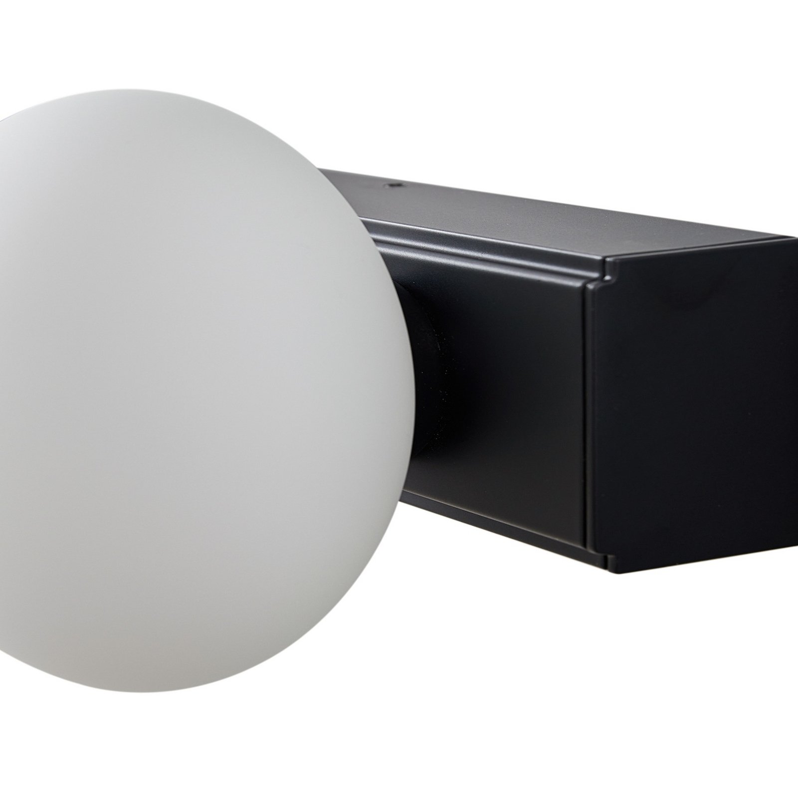 Lucande LED vannitoa seinalamp Myrra, must, klaas, 60 cm, IP44