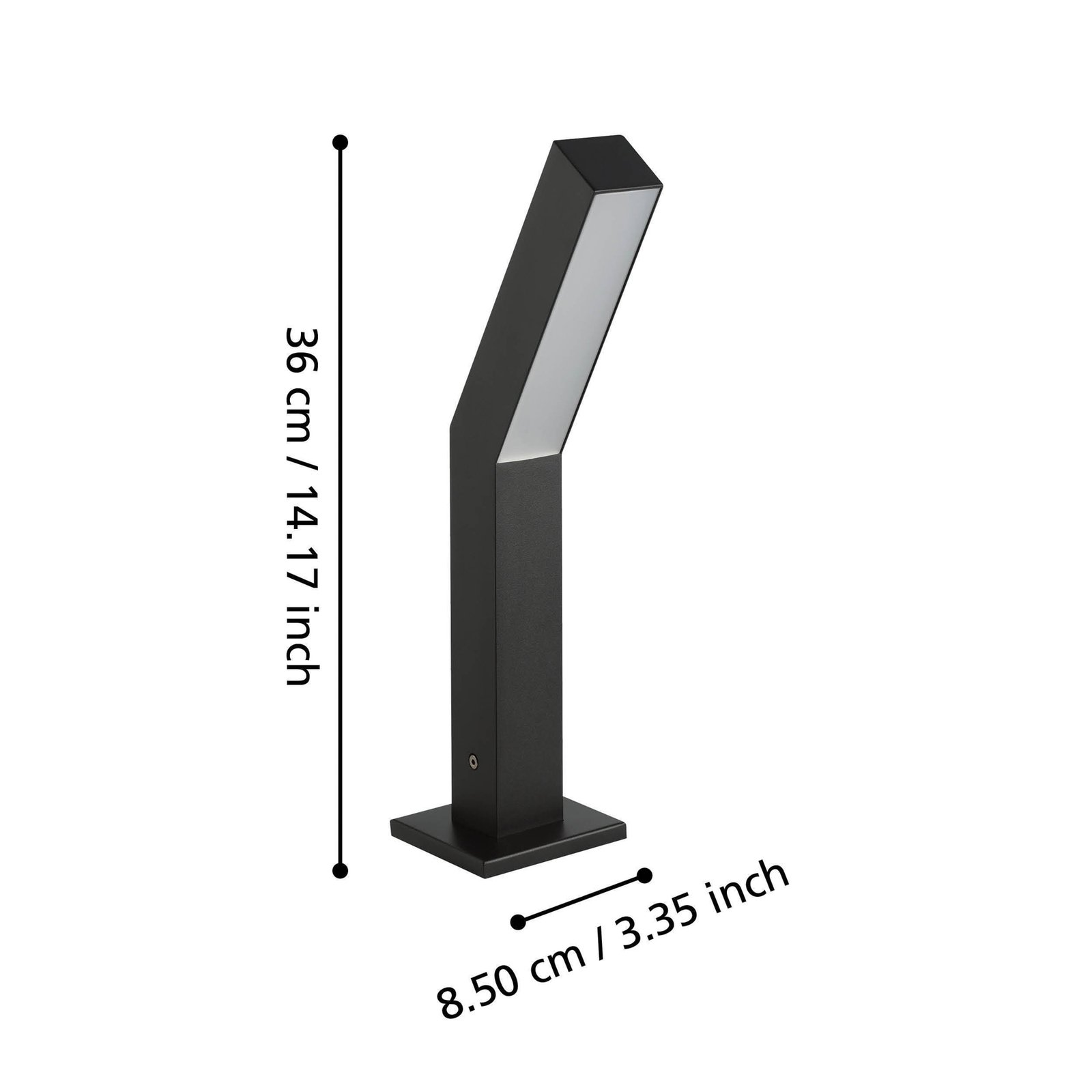 Słupek oświetleniowy LED Ugento, czarny